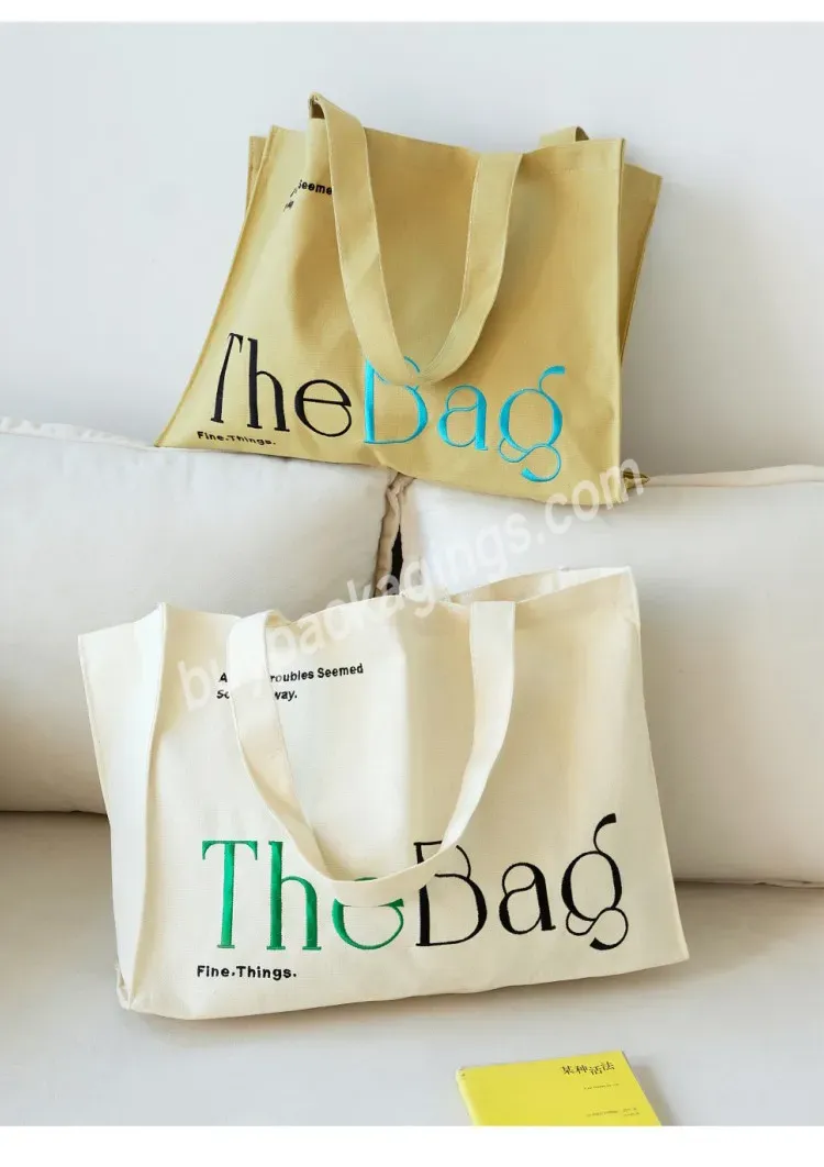 High Quality Large Capacity Tough Durable Reusable Cotton Bag Customized Logo Canvas Bag With Handle Logo For Shopping - Buy High Quality Large Capacity Tough Durable Cotton Bag For Packaging,Canvas Shopping Bag,Canvas Bag.