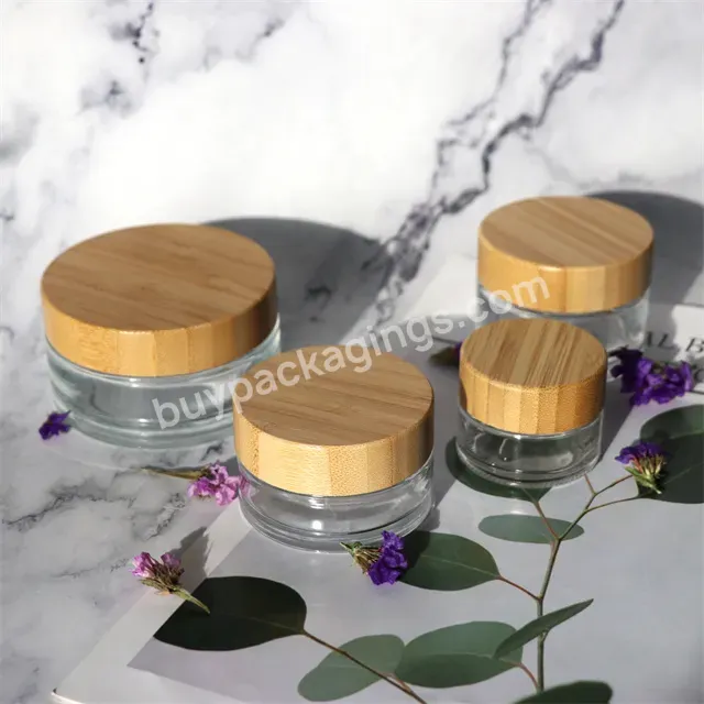 High Quality Luxury Glass Jar With Bamboo Lid Glassglassbambooglass 30ml With Cheap Price - Buy 30ml Glass Jar With Bamboo Lid,Frosted Glass Jar With Bamboo Lid,Glass Jar With Bamboo Lid And Customization.