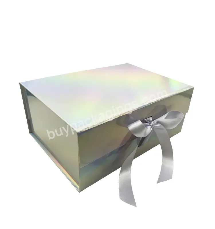 High Quality Luxury Mom Box Caja De Regalos Packaging Magnetic Folding Paper Wedding Dress Gift Box With Ribbon Closure - Buy Gift Box,Magnetic Folding Paper Box,Gift Box With Ribbon Closure.