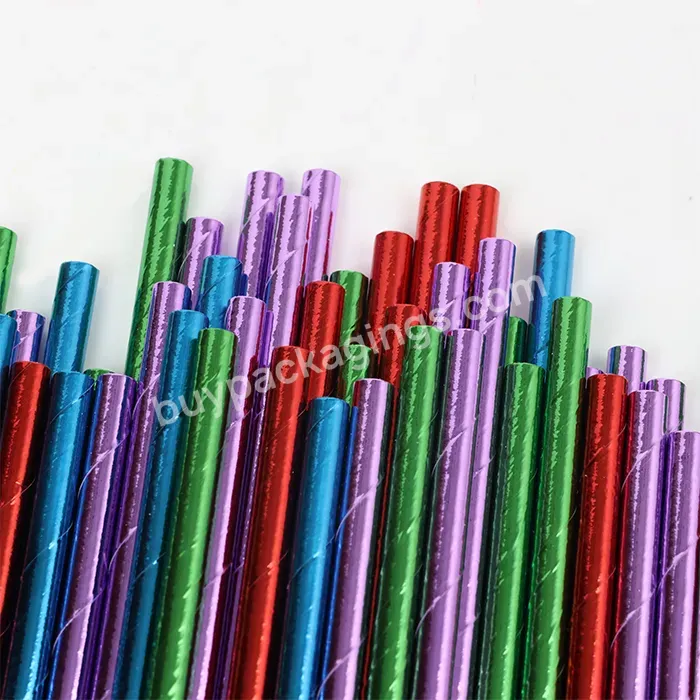 High Quality Milk Tea Red Paper Straw Biodegradable Paper Straws