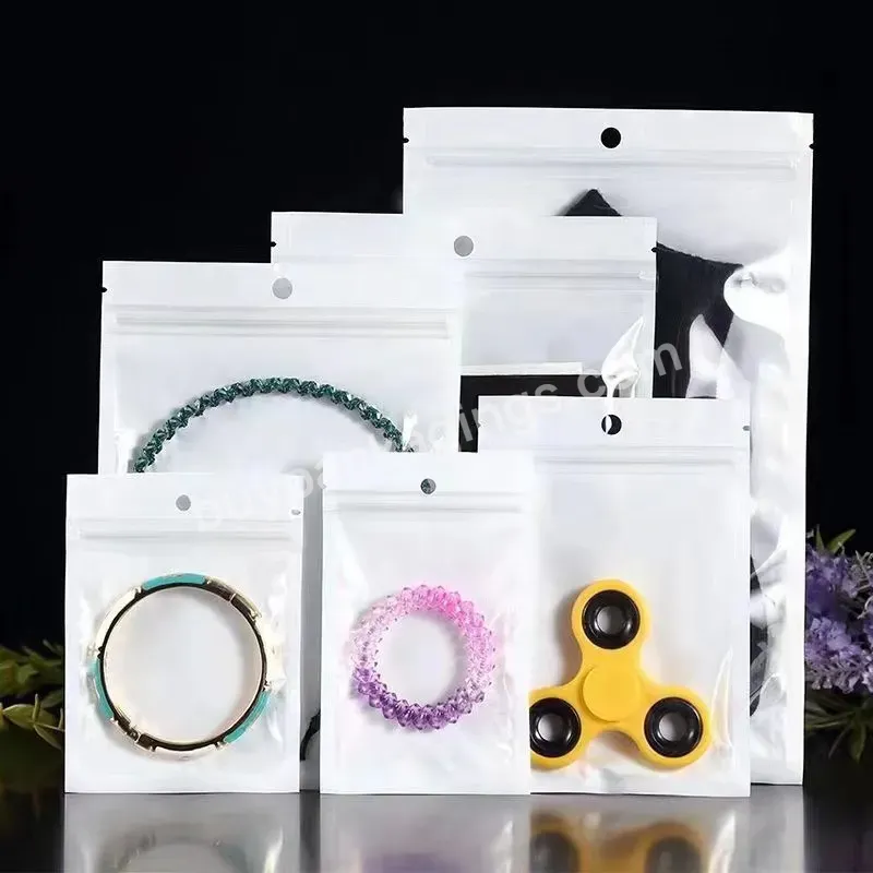 High Quality Multi-size Self-sealing Hanging Hole White Pouch Jewelry Gift Clear Plastic Ziplock Bag For Phone Accessories - Buy Mini Ziplock Bags.