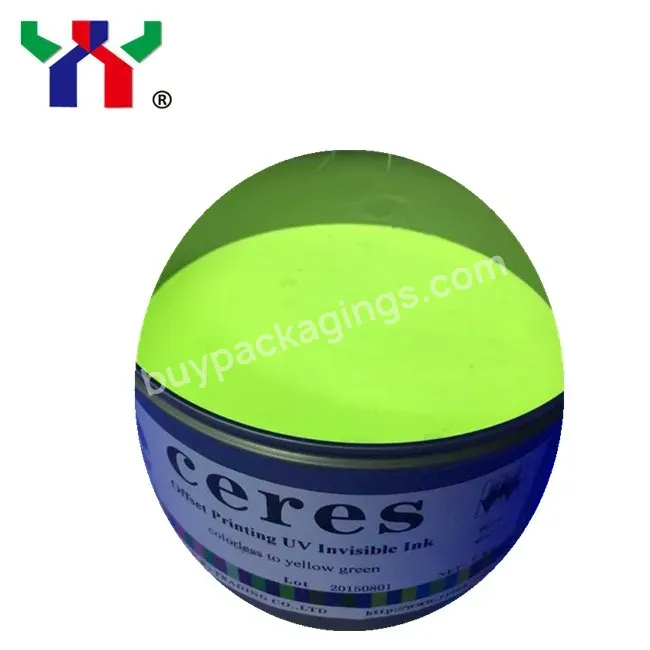 High Quality Offset Printing Uv Invisible Ink,Colorless To Yellow Green