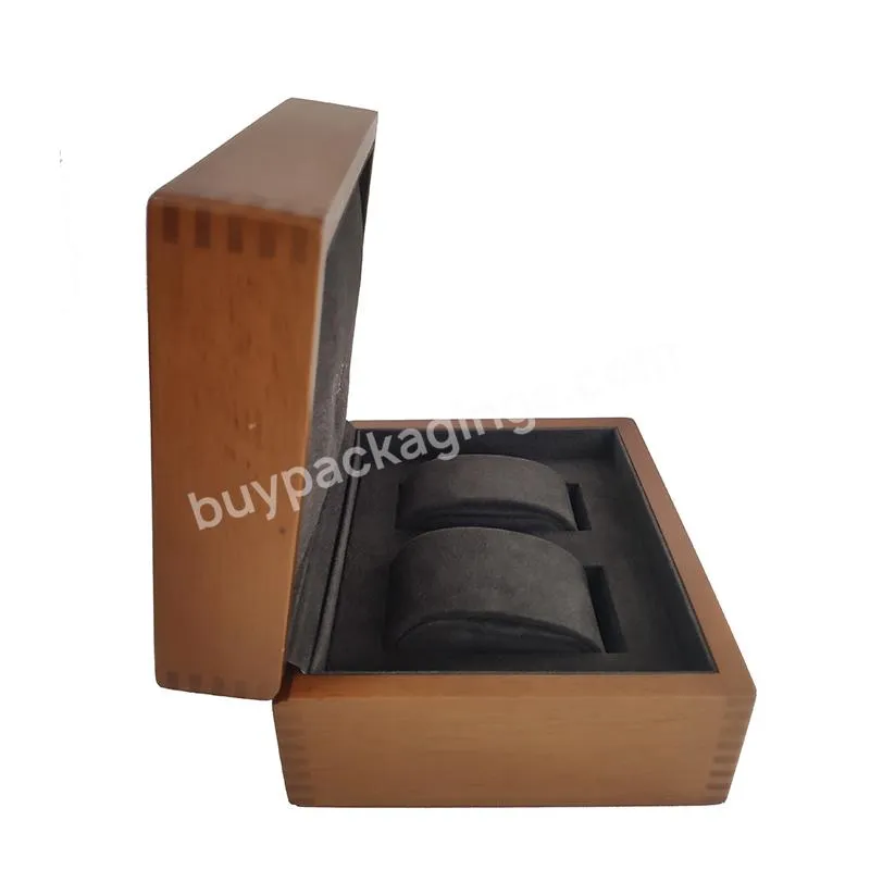High Quality Packaging Storage Single Double Custom Logo Printed High Glossy Wooden Watch Box Luxury And With Accessories