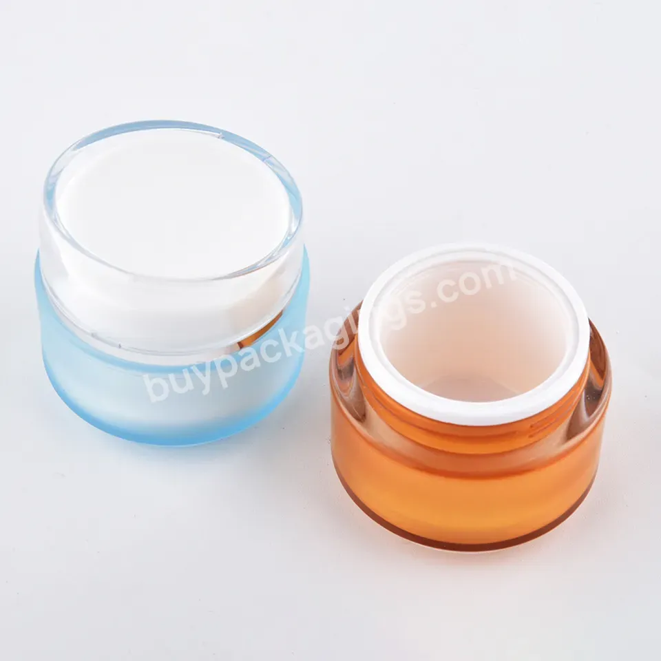 High Quality Ps Thick Plastic Cosmetic Set Blue Plastic Spray Bottle Body Lotion Skin Care Cream Jar