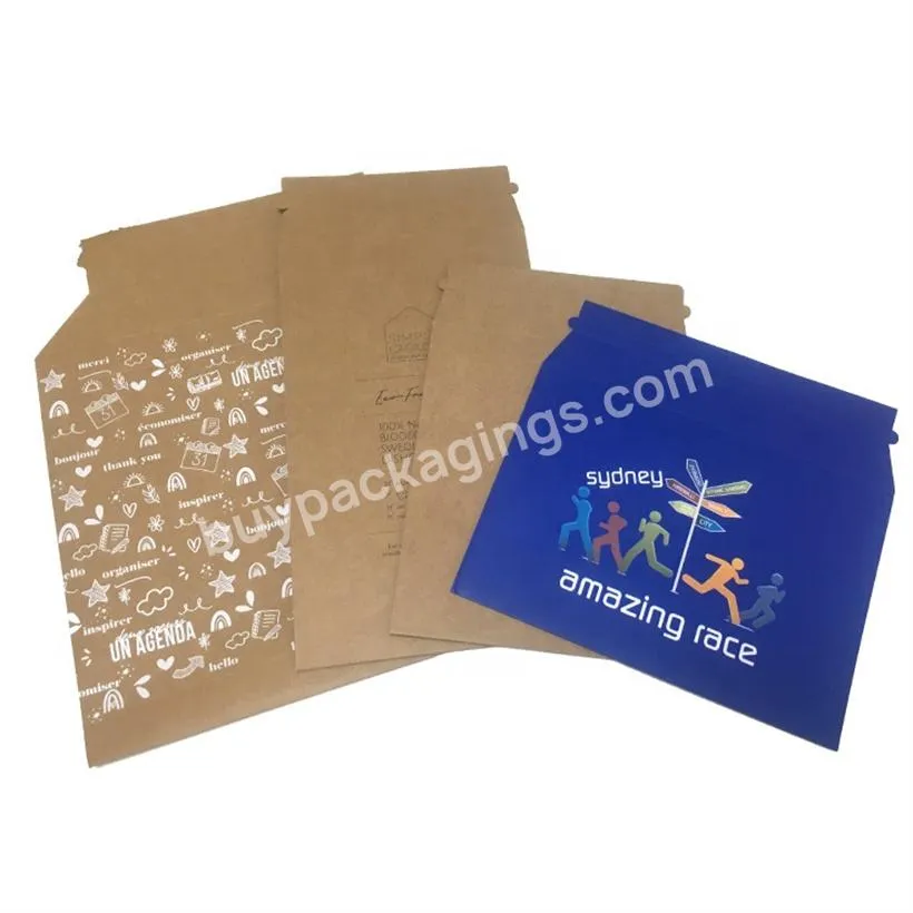 High Quality Self Sealing Rigid Cardboard Mailing Envelope Mailer with Tear Tape Envelope Packaging
