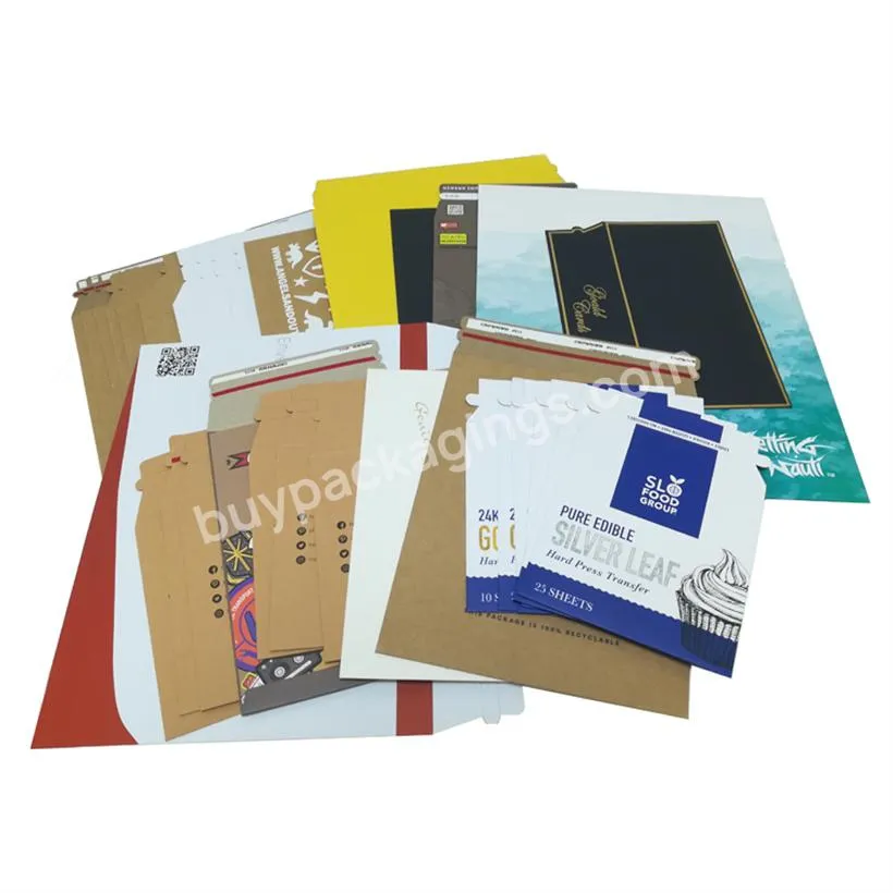 High Quality Self Sealing Rigid Cardboard Mailing Envelope Mailer with Tear Tape Envelope Packaging