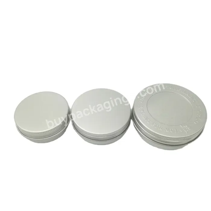 High Quality Silver Aluminum Jars Cosmetic Round Metal Tin Box Tin Container