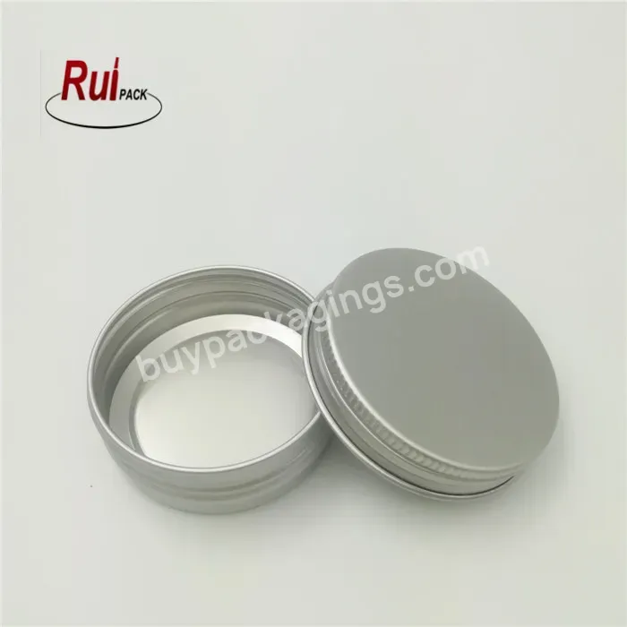 High Quality Silver Aluminum Jars Cosmetic Round Metal Tin Box Tin Container