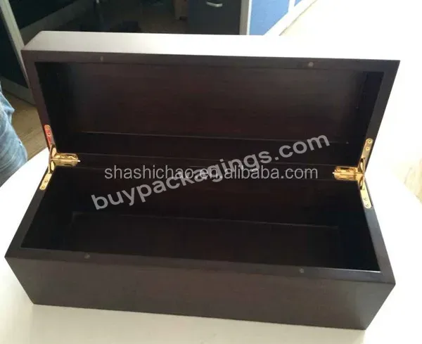 High Quality Solid Dark Brown Walnut Gift Box,Factory Price Wooden Box,Customized Design Wood Box By Shanghai Manufacturer