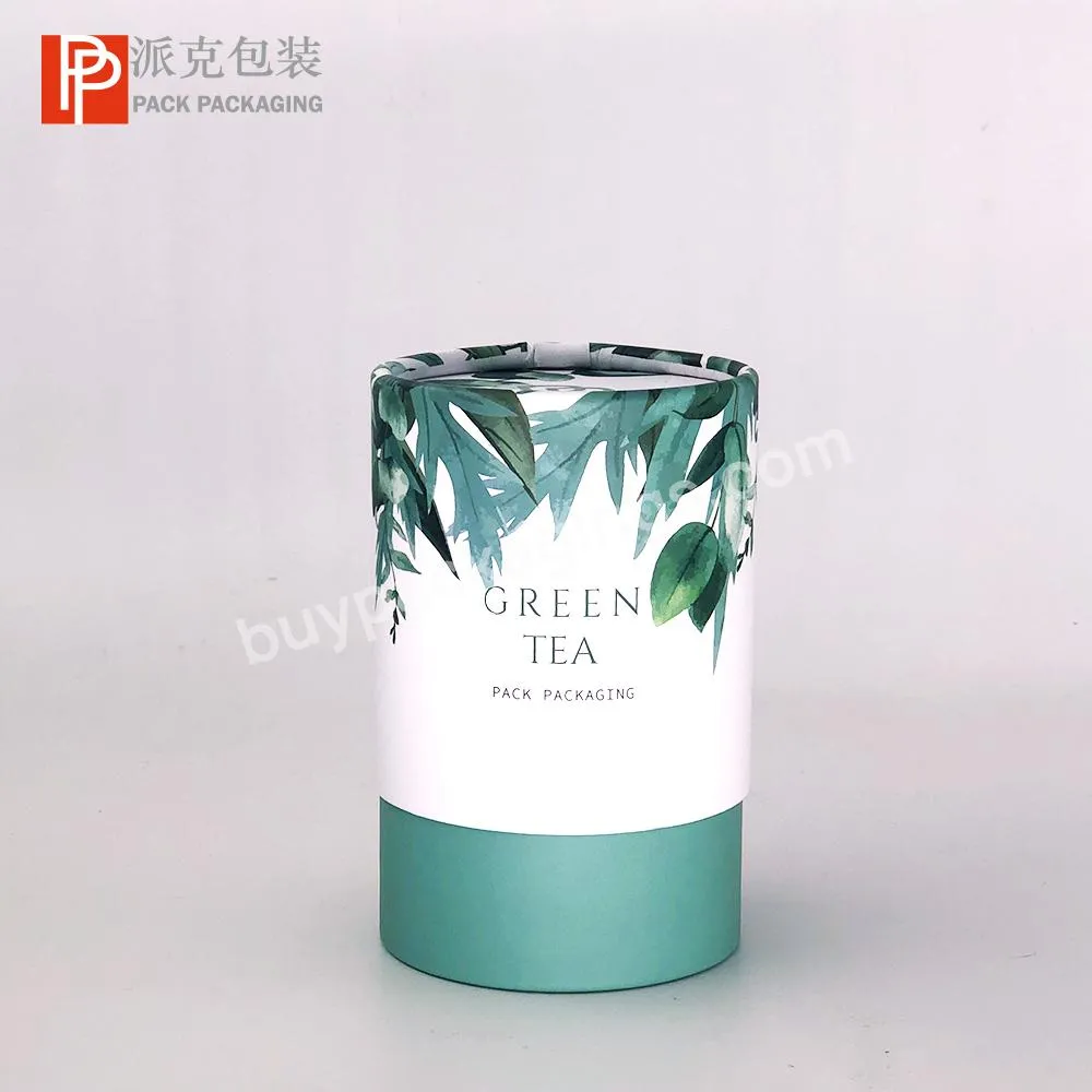 High quality unique cardboard cylinder coffee packaging tea box with aluminum foil inside
