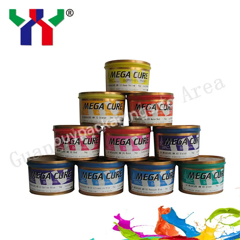High Quality Uv Offset Printing Ink Mw13 Deep Yellow For Paper,1 Kg/can - Buy Uv Ink,Megacure Ink,Uv Offset Ink.