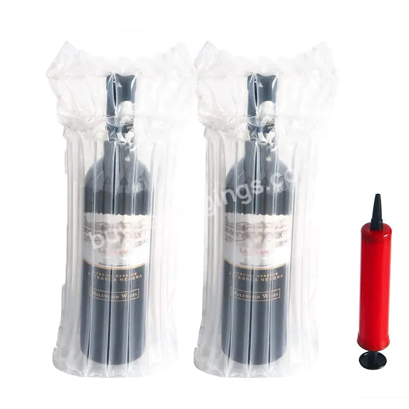Highly Efficient Loading Bearing Ability Cavity Grips Ensuring Safety Of Cargos Wine Bottle Air Filled Bag - Buy Air Protection Packaging Air Bubble,Air Bubble Cushion For Glass Bottle,Bubble Column Air Column Bag Air Protection.