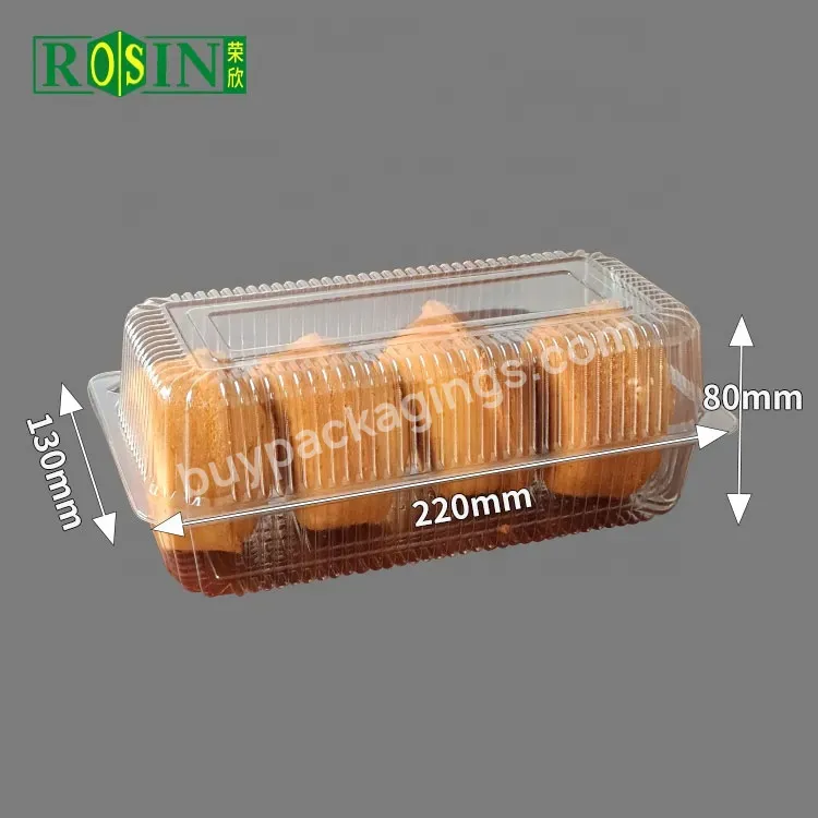 Hinged Clamshell Clear Disposable Bread Dessert Cake Plastic Container Box Manufacture - Buy Bread Box Plastic,Mini Clear Plastic Box,Manufacture Plastic Box.
