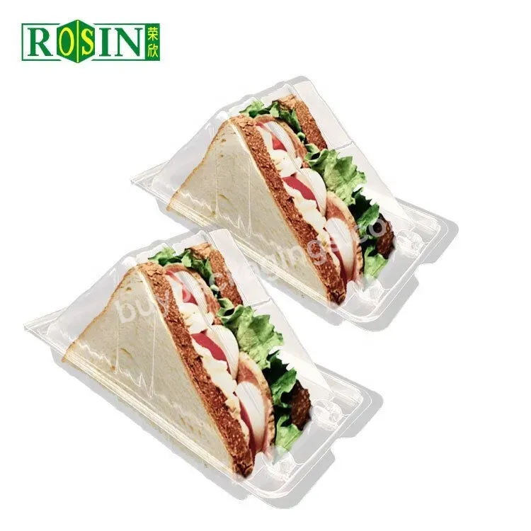 Hinged Clamshell Sandwich Container Clear Disposable Plastic Egg Sandwich Packaging Box Manufacturer - Buy Sandwich Packaging,Sandwich Packaging Box,Egg Sandwich Box.