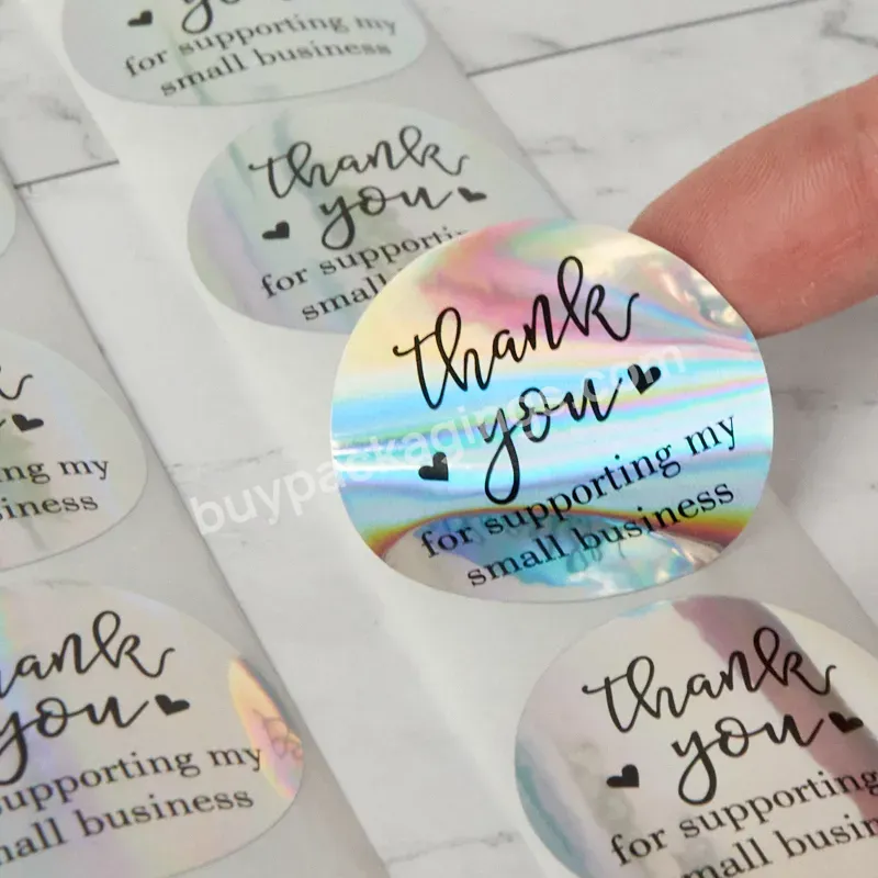 Holographic 500 Pcs Thank You Stickers Packaging Label Thank You Order Stickers For Supporting My Small Business - Buy Holographic 500 Pcs Thank You Stickers,Packaging Label Thank You Order Stickers,Thank You Order Stickers For Supporting My Small Bu