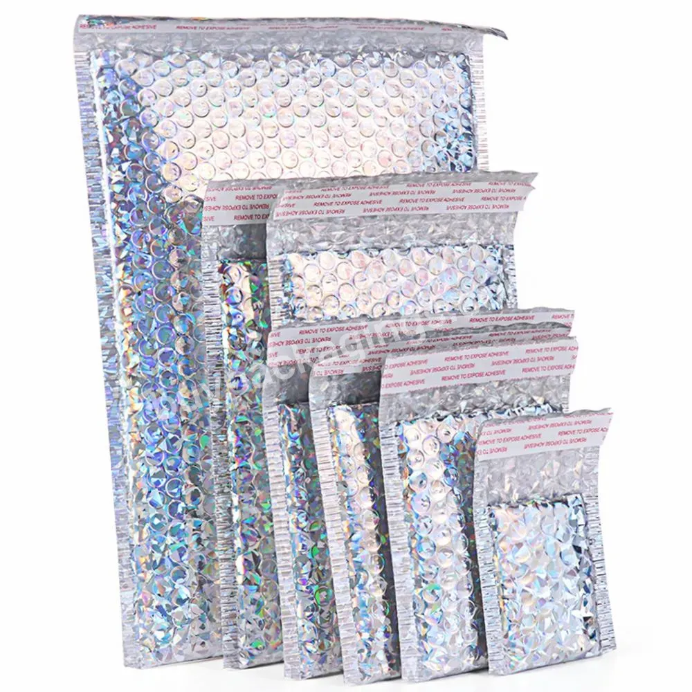 Holographic Mailers10x13in Shipping Envelope Bubble Holographic Mailing Bag Custom Padded Mailer For Clothing Envelope Couriers - Buy Padded Mailer For Cables Holographic Mailers Custom Bags Padded Mailers T Shirt Mailers 10x13in Shipping Envelope Bu