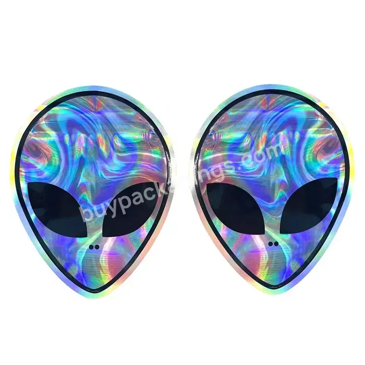 Holographic Plastic Packaging Zipper Bag Gummy Candy Cookie Special Shaped Rainbow Ziplock Foil Custom Shape Mylar Bag - Buy Custom Shape Mylar Bag,Special Shaped Custom Zip Mylar Plastic Packaging Stand Up Pouch Custom Gummy Candy Packaging Bag,Digi