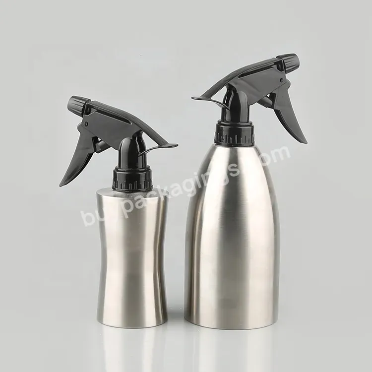 Home Cleaning Spray Bottle Matte Black Cosmetic Face Cream Jars 400ml Black Pump Spray Bottles