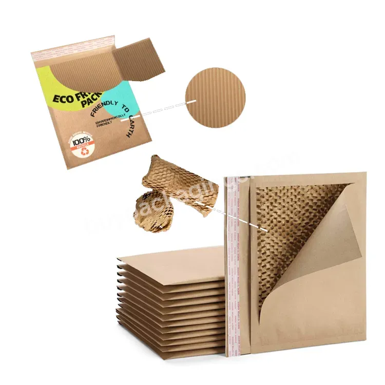 Honeycomb Cushion Express Courier Mailer Padded Mailing Package Bags Custom Logo Eco Kraft Paper Bubble Shipping Envelopes - Buy Padded Envelopes,Mailing Bags Bubble,Kraft Paper Bubble Envelope.