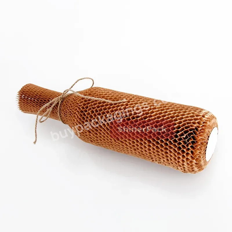 Honeycomb Cushioning Sleeve Wine Wrapping Roll Kraft Cushioning Wrap Roll Perforated-packing Packaging Paper Cushion Wrap - Buy Honeycomb Cushioning Wrapping Roll,Kraft Cushioning Wrap Roll,Wine Bottle Packaging Paper Cushion Wrap.