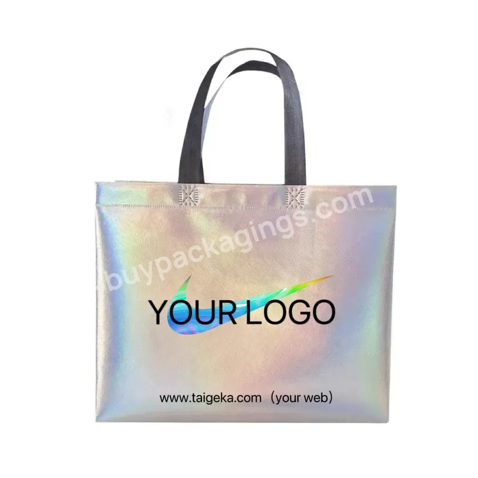 Hot Laser Fashion Women's Shopping Handbag Recyclable Non Woven Bag Custom Logo Shopping Mall Customization Business Use