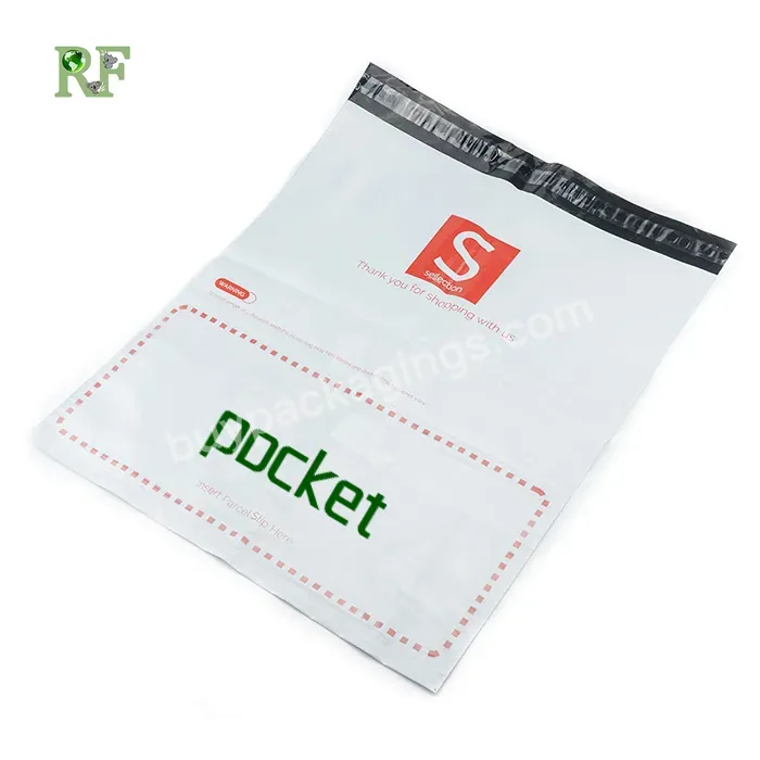 Hot Melt Custom Own Logo Polymailer Poatal Envelope Courier Bag With Transparent Pocket - Buy Bag With Pocket,Courier Bag Pocket,Polymailer Custom Logo.