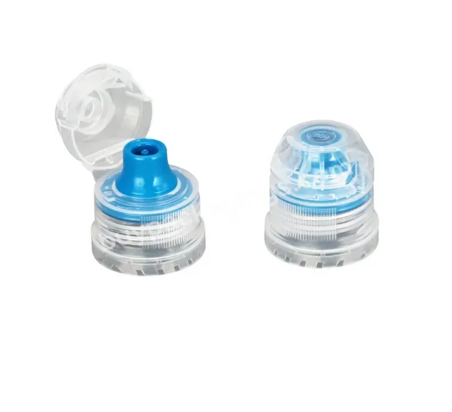 Hot Oem Custom 28mm Blue Sports Drinking Flip Cover With Silicone Valve