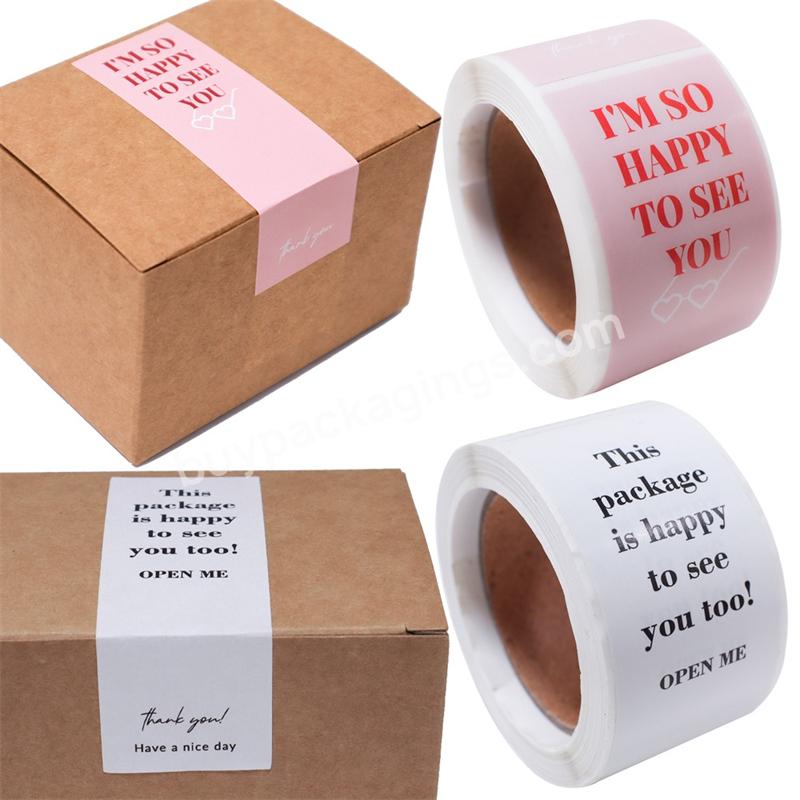 Hot Sale 100pcs Per Roll Printed Self-adhesive Thank You Paper Stickers Gifts Decoration Label For Packaging - Buy Thank You Stickers,Gifts Decoration Label For Packaging,Self-adhesive Thank You Paper Stickers.