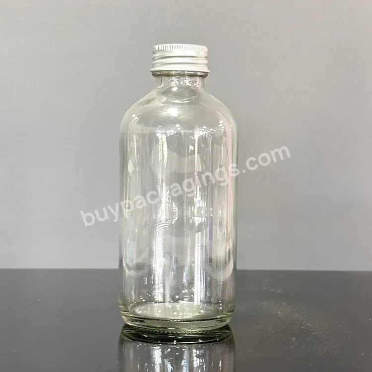 Hot Sale 15ml 30ml 60ml 120ml 250ml Cosmetic Packaging Transparent Glass Bottles And Silver Screw Top - Buy Glass Dropper Bottles,Silver Screw Top,Boston Glass Bottle.
