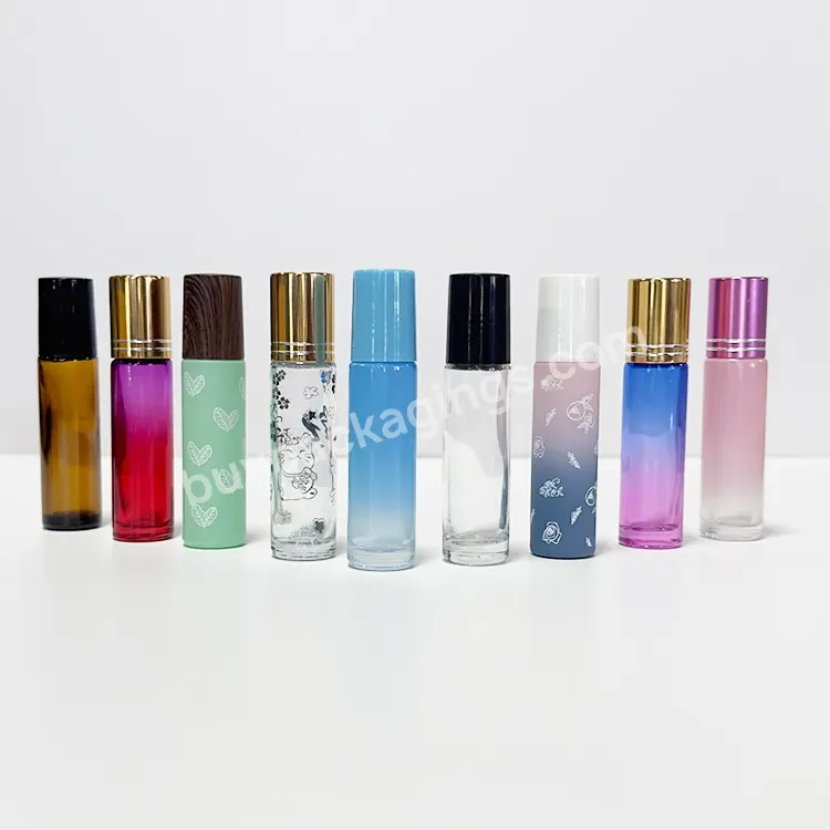 Hot Sale 5ml 10ml 30ml 50ml Cylinder Roll On Deodorant Essential Oil Glass Roller Bottle