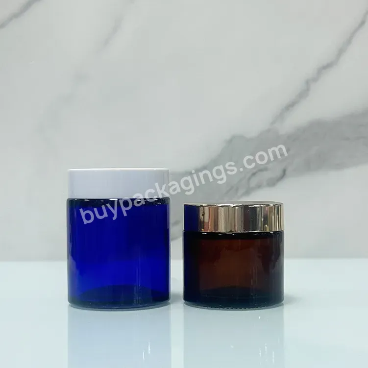 Hot Sale Amber Luxury 15g Cosmetic Square Glass Jar For Eye Cream Care
