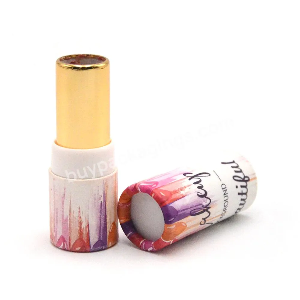Hot Sale Creative Paperboard Container Recyclable Lipstick Packaging Twist Up Paper Tube