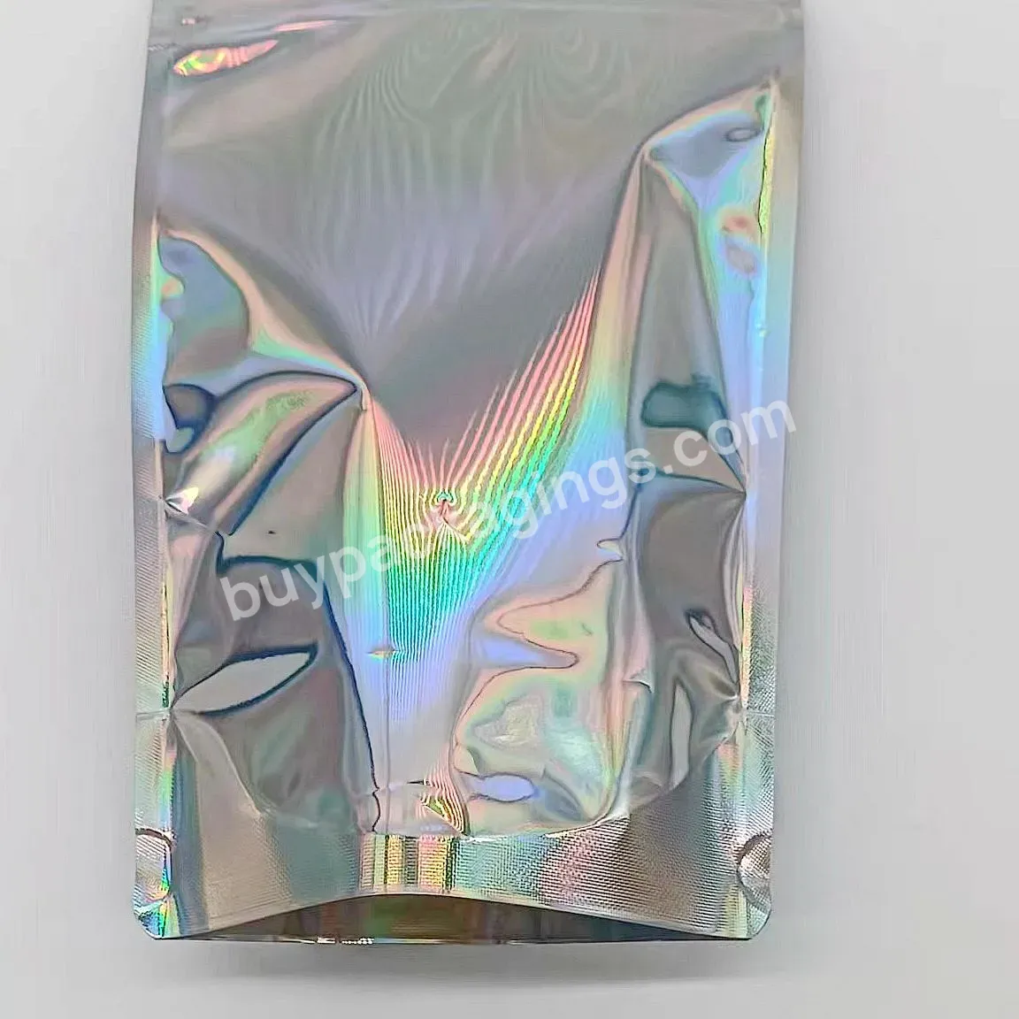 Hot Sale Custom Logo Side Gusset Top Open Stand Up Pouch Holographic Bag Bottom Seal Edibl Packaging Bag - Buy Edible Bags,Custom Snack Packaging,Biodegradable Food Packaging.