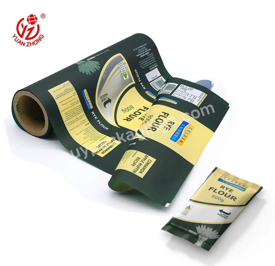 Hot Sale Factory Supply Customized Laminating Sachet Film Flexible Food Packaging Film Roll Packing Plastic For Corn Flour - Buy Plastic Film Roll,Food Packaging Film Roll,Laminating Film Roll.
