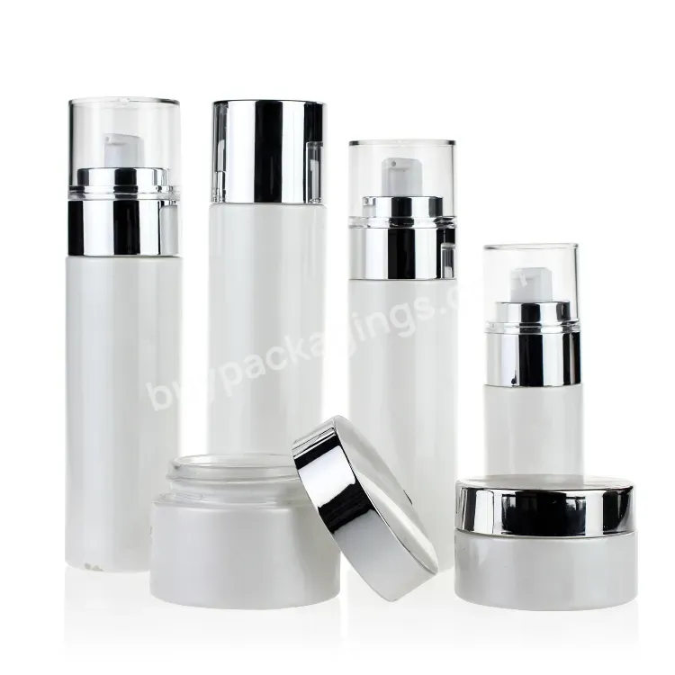 Hot Sale Frosted Glass 50ml 100ml 120ml Cosmetics Containers Glass Packaging Sets Glass Lotion Bottle Packaging - Buy Frosted Cosmetic Glass Bottle,Cosmetics Packaging Sets,Cosmetic Glass Bottle And Jar.