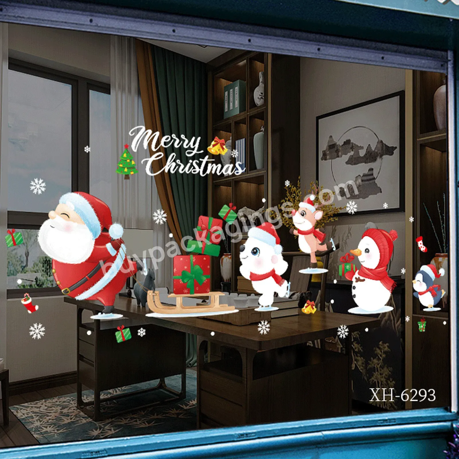Hot Sale In Stock Merry Christmas Window Stickers - Buy Christmas Stickers,Christmas Window Stickers,Merry Christmas Stickers.