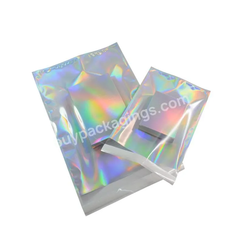 Hot Sale Logo Design High Quality Resealable Poly Bag Detergent Holographic Mailers Bag for Jewelry Package