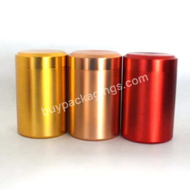 Hot Sale Small Size Portable Silver Color Aluminum Dual Purpose Airtight Canister For Food Tea Sugar Coffee Bean - Buy Aluminum Tea Canister,Hot Sale Aluminum Tea Jar,Portable Metal Tea Jar.
