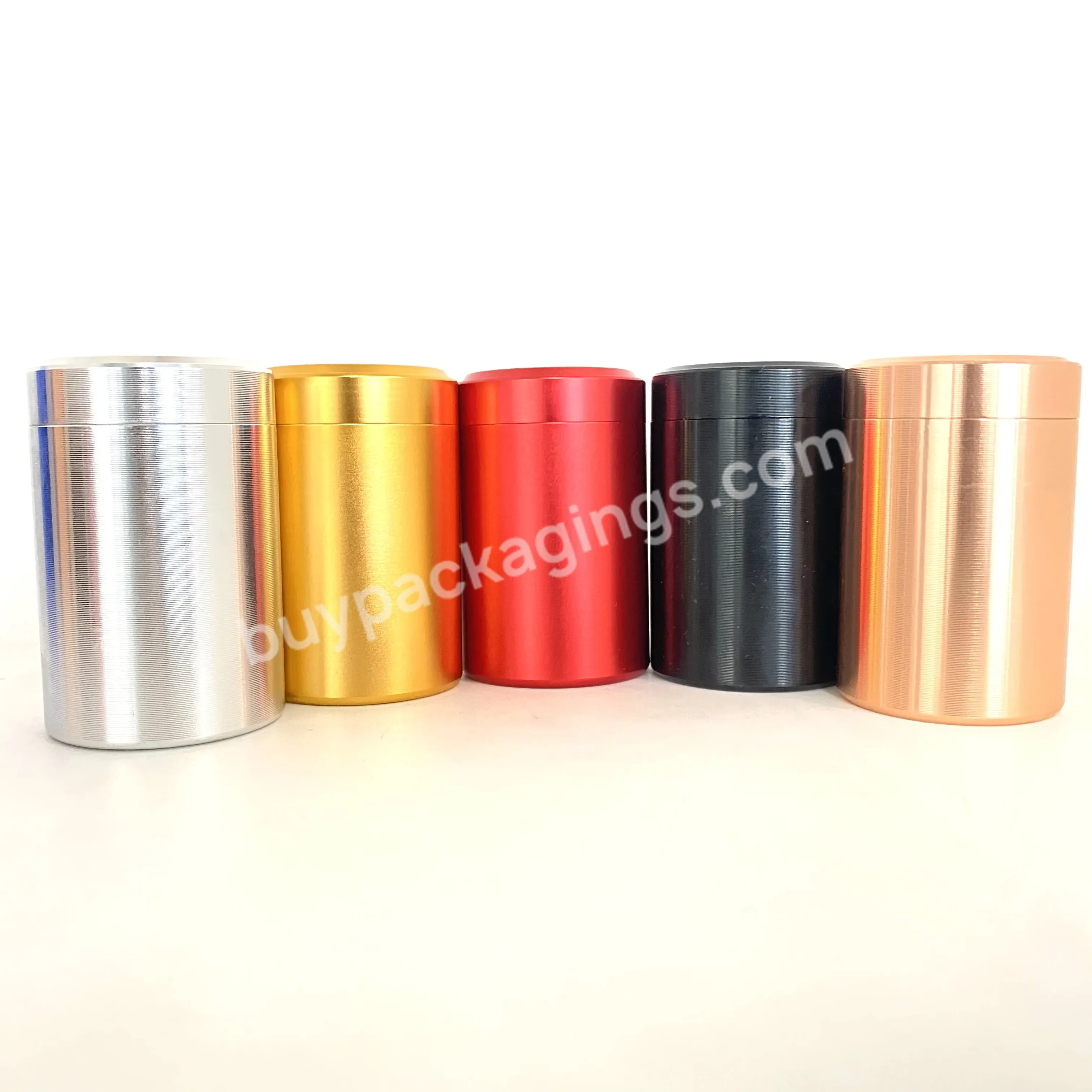 Hot Sale Small Size Portable Silver Color Aluminum Dual Purpose Airtight Canister For Food Tea Sugar Coffee Bean - Buy Aluminum Tea Canister,Hot Sale Aluminum Tea Jar,Portable Metal Tea Jar.