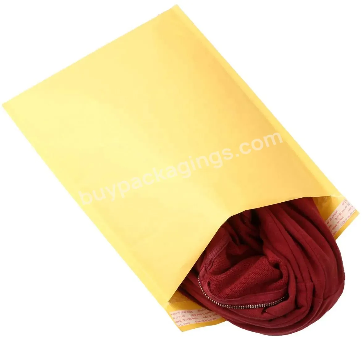 Hot Sale Wholesale Price Paper Bubble Mailers Strong Self Seal Adhesive Customize Bubble Wrapped Envelope Express - Buy Gold Kraft Paper Bubble Mailers,Customised Bubble Wrapped Envelope,Self Sealing Padded Envelope.