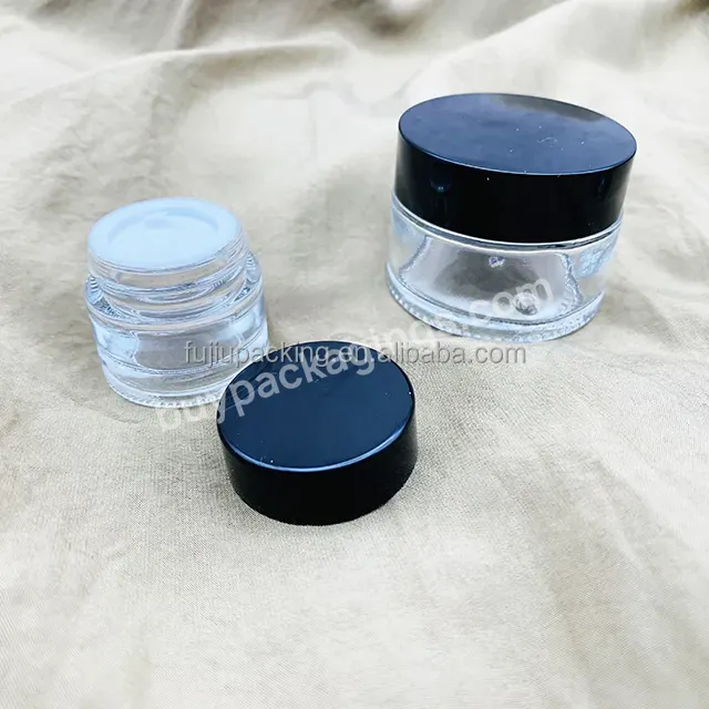 Hot Sales 5g 10g 20g 30g 50g 60g 100g Custom Clear Recyclable Cosmetic Glass Cream Jar Containers With Lids - Buy Hot Sales 5g 10g 20g 30g 50g 60g 100g Custom Clear Cream Jars,5g 10g 15g 30g 100g Custom Clear Recyclable Cosmetic Glass Cream Jar,Round