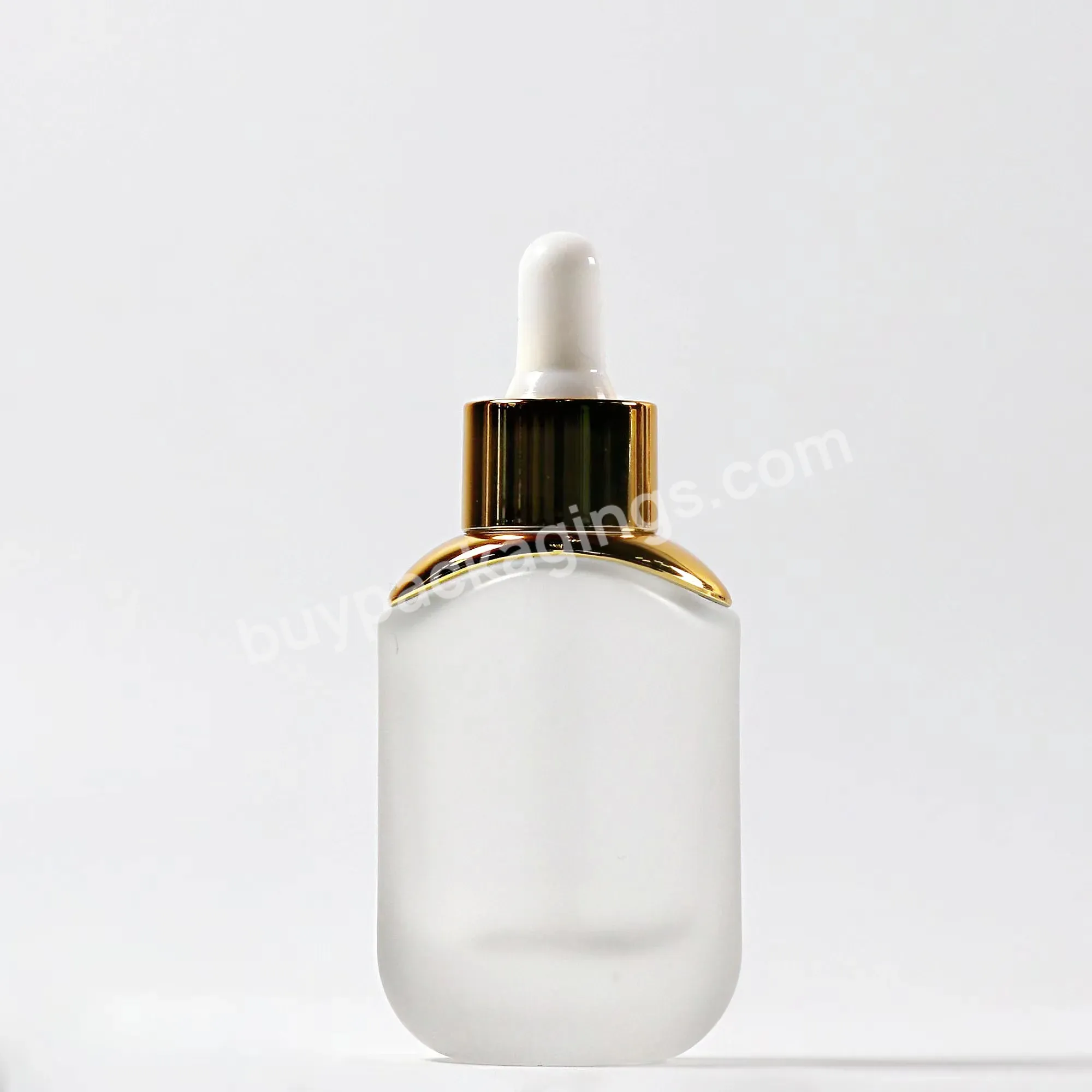 Hot Sell 15ml 30ml 50ml Customized Transparent Gold Silver Cover Upset Round Flat Essential Oil Glass Dropper Bottle - Buy Essential Oil Glass Dropper Bottle,Transparent Glass Dropper Bottle,30ml Dropper Bottle.