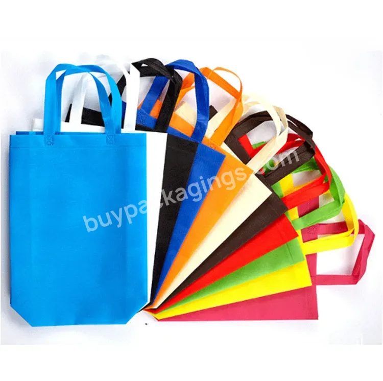 Hot Sell Non Woven Grocery Bag Colorful Reusable Shopping Bag With Handle