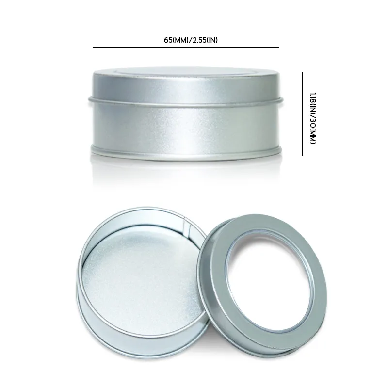 hot-sell popular child resistant round glam candle tins 8oz box stainless case jar container gift boxes