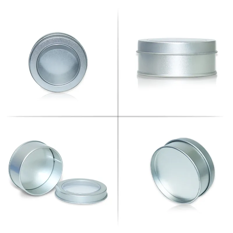 hot-sell popular child resistant round glam candle tins 8oz box stainless case jar container gift boxes