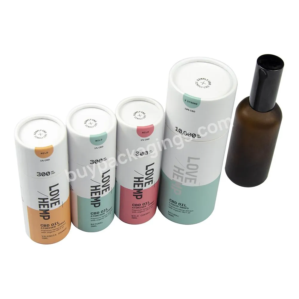 Hot Selling 30ml Cosmetic Bottle Packaging Round Paper Tube Essential Oil Bottle with Measurement Paper Tube