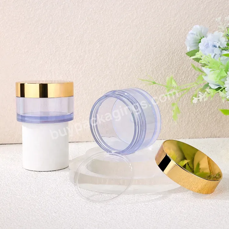 Hot Selling 50g Round Acrylic Skin Care Makeup Packaging Container Lotion Cream Cosmetic Plastic Jar With Lid