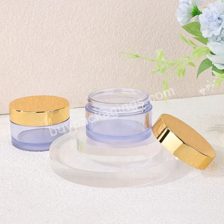 Hot Selling 50g Round Acrylic Skin Care Makeup Packaging Container Lotion Cream Cosmetic Plastic Jar With Lid