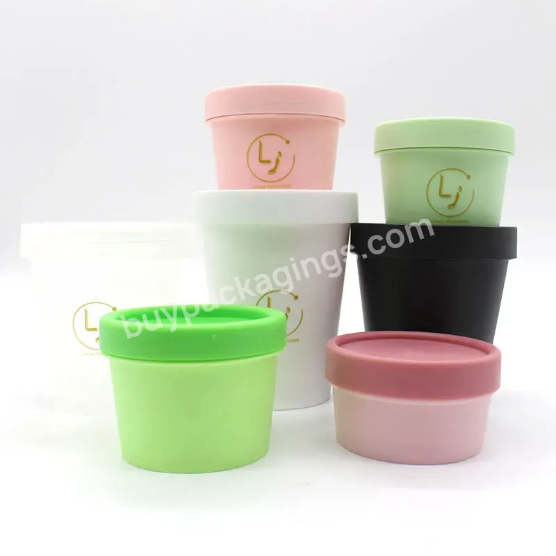 Hot Selling 50ml 100ml 150ml 200ml 250ml Pink Plastic Jar Deluxe Plastic Jar With Pink Lid - Buy Custom Cosmetic Jar,Rose Gold Cosmetic Jar,Frosted Jar Cosmetic.