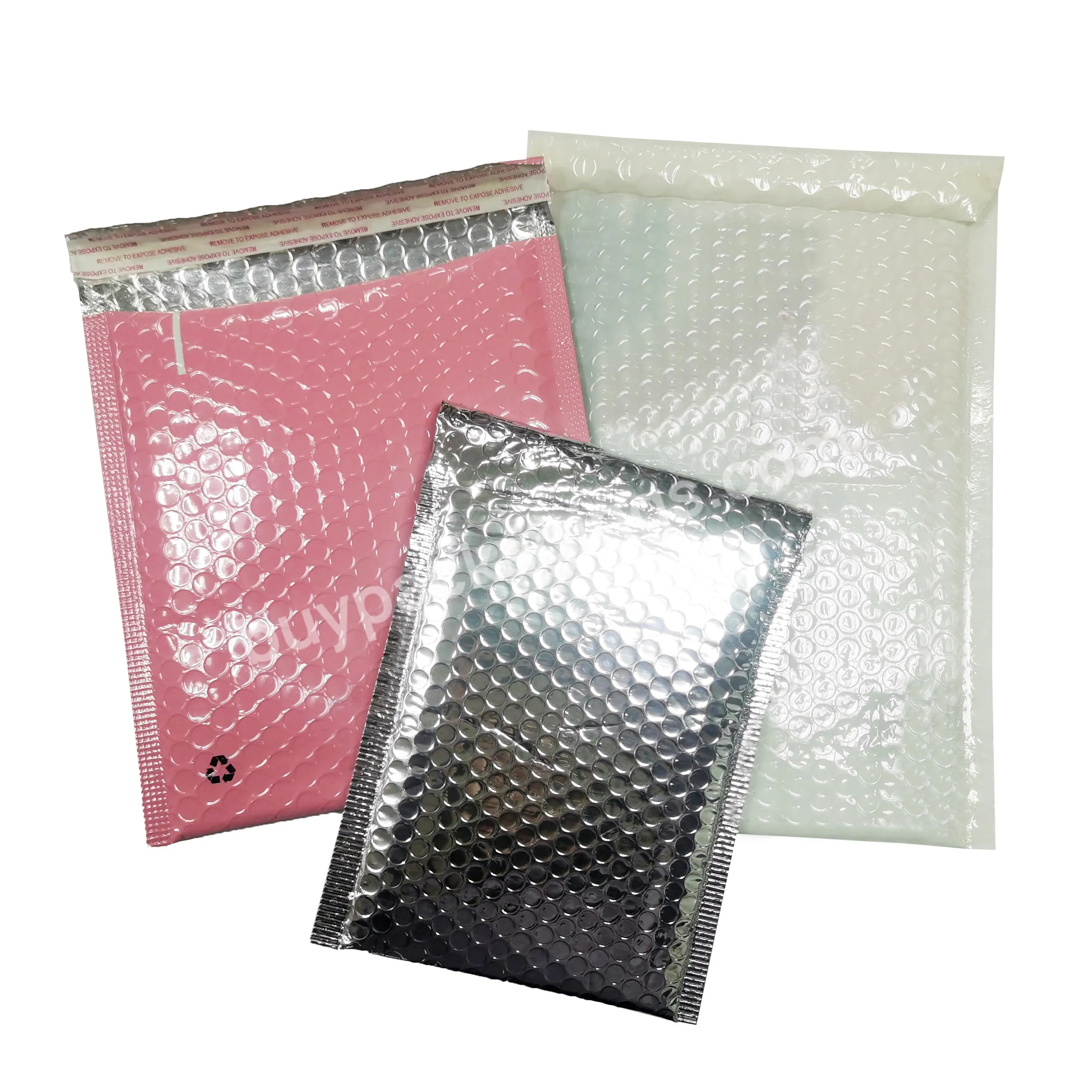 Hot Selling Bubble Polymailer Custom Logo Bubble Poly Mailers Pink Shipping Packaging Envelops